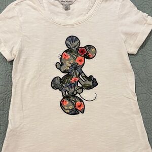 Tommy Bahama White Short Sleeve Tee with Floral Mickey Silhouette-Firm price